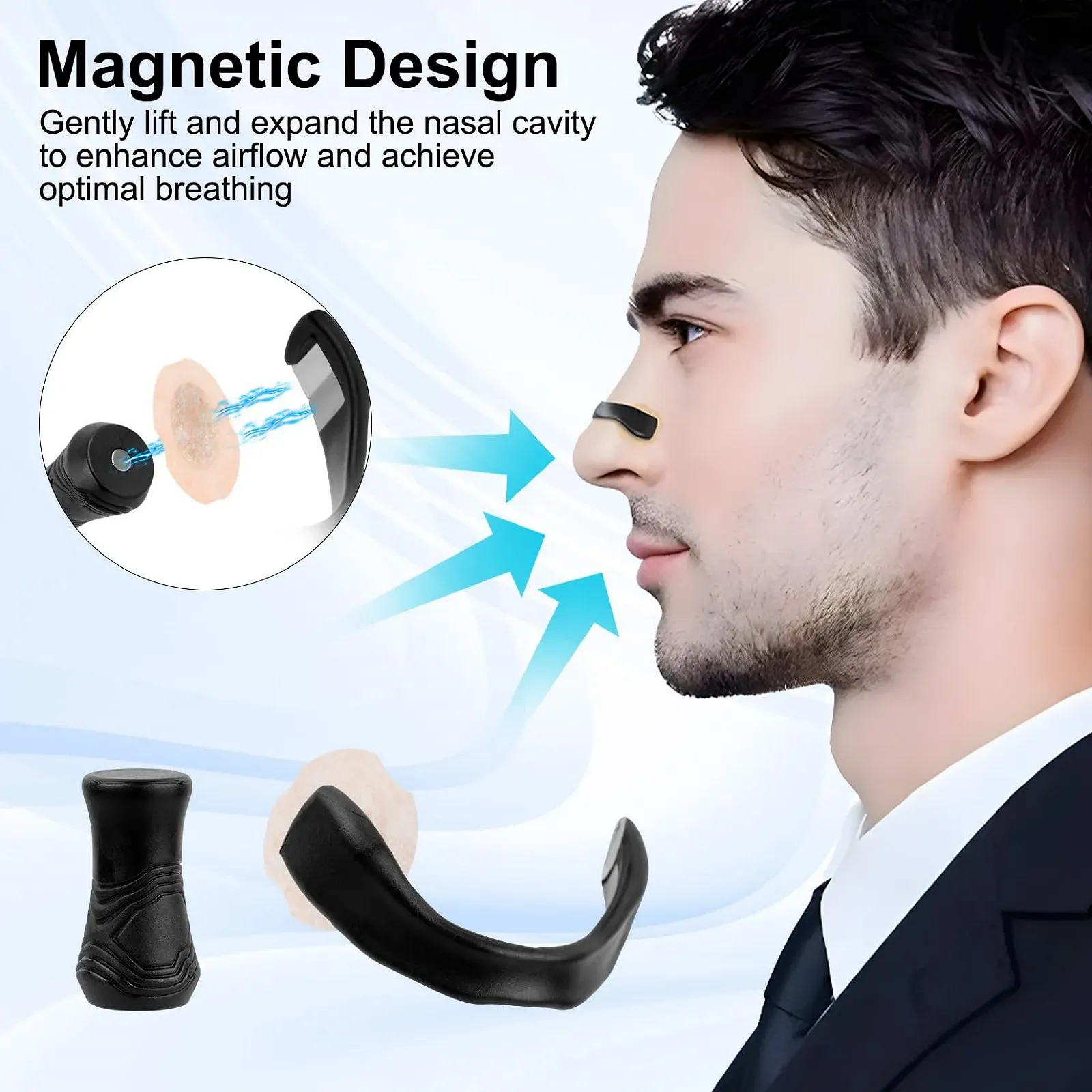 Пластирі на ніс Магнітні від хропіння 60 шт, фото №3