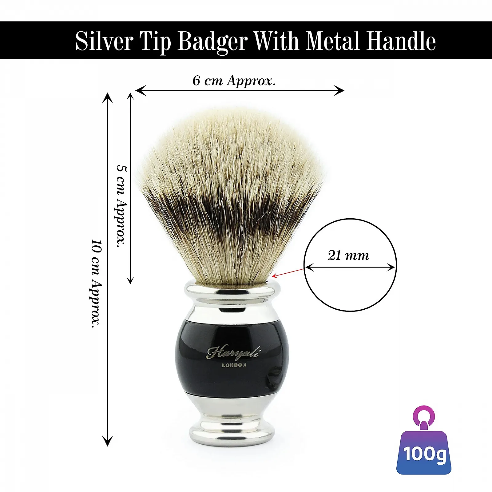 Помазок для бритья Modern Black Silver Tip Badger Hair с держателем Черный/Серебристый, фото №6 Помазок для бритья Modern Black Silver Tip Badger Hair с держателем Черный/Серебристый, фото №6
