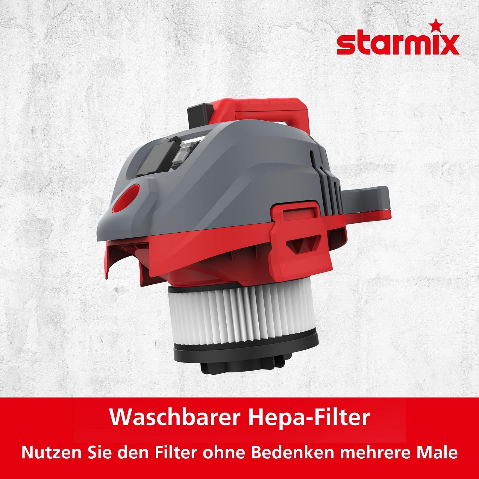 Пилосос Starmix Flexo AP-1420, 1400 Вт, 20 л, з розеткою, з функцією видування, макс. 216 мбар, з промивкою фільтра, фото №7