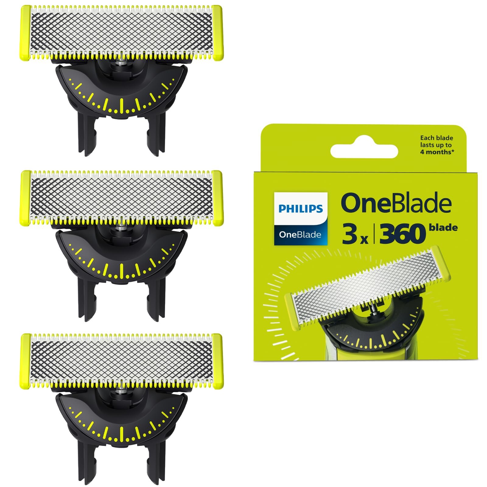 Змінні леза Philips OneBlade Original 360 QP430/60 3 Pack, фото №1 Змінні леза Philips OneBlade Original 360 QP430/60 3 Pack, фото №1