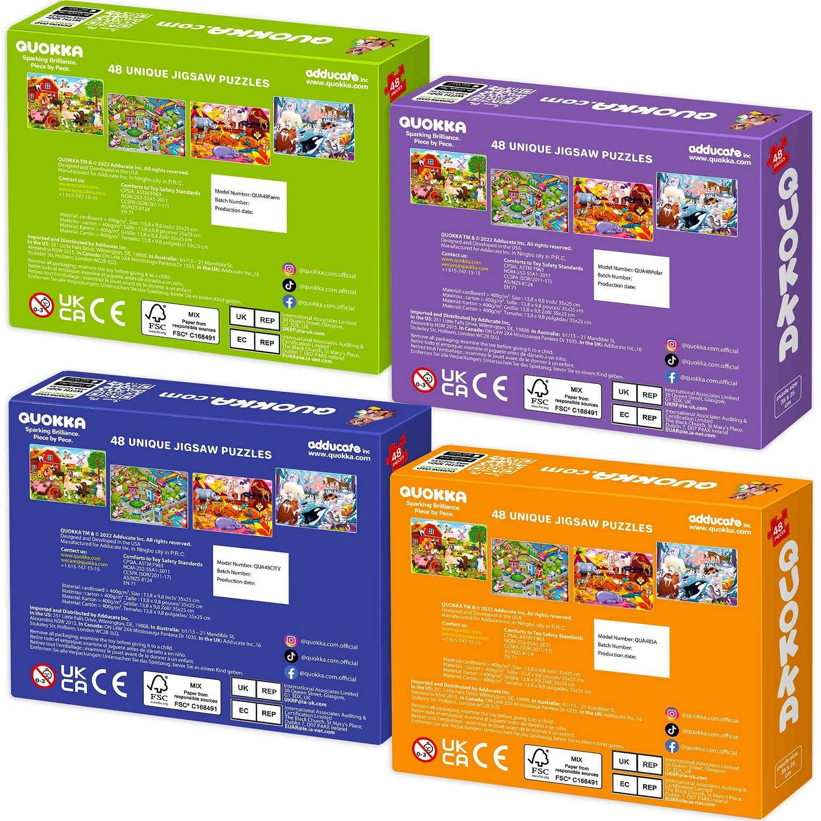 Пазл-рамка QUOKKA City Africa Farm Polar набор из 4 пазлов 48 элементов, фото №9 Пазл-рамка QUOKKA City Africa Farm Polar набор из 4 пазлов 48 элементов, фото №9