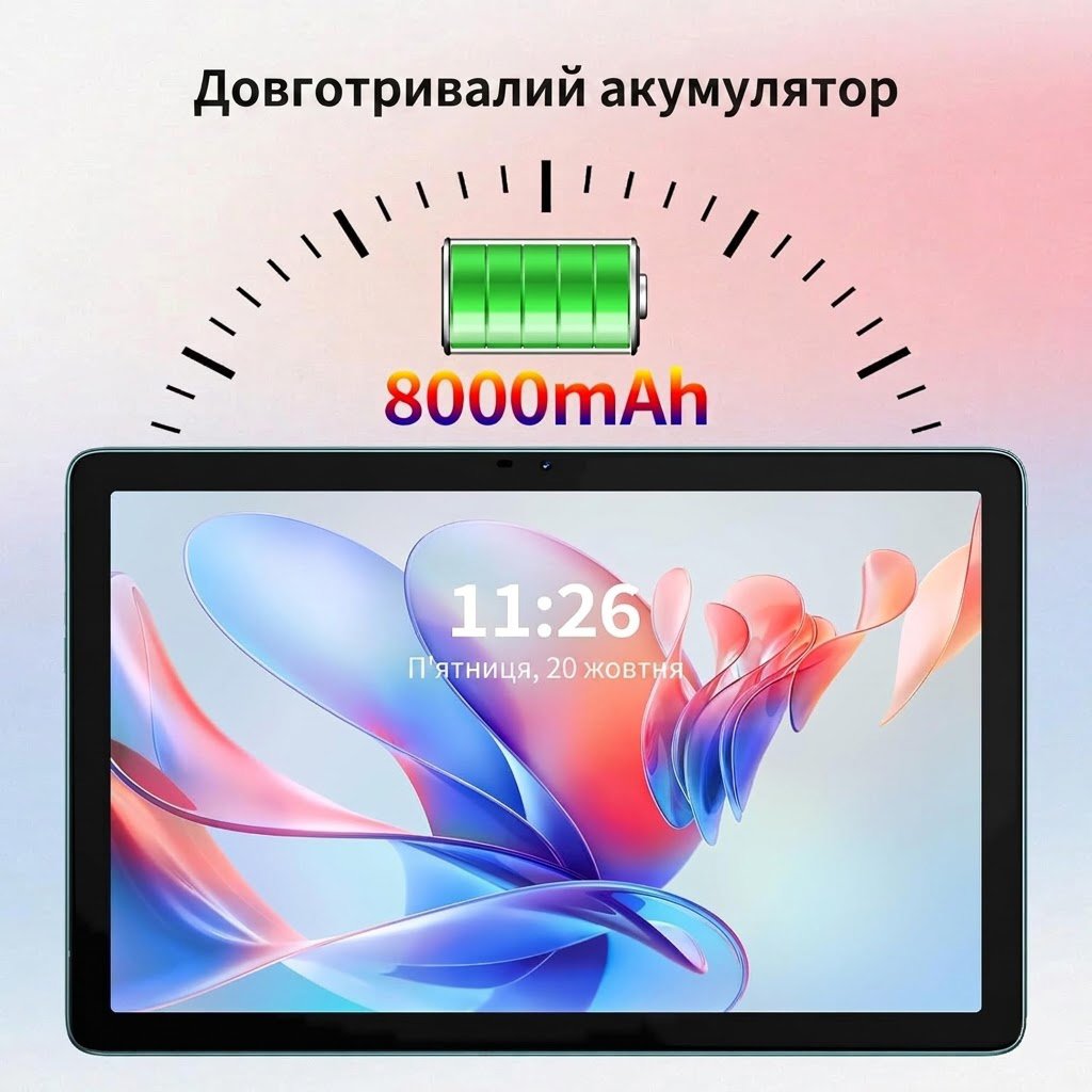 Планшет 10.1" PRITOM L10 4+4/128Gb 8 ядер Android 14 8000 mAh Блакитний, фото №4