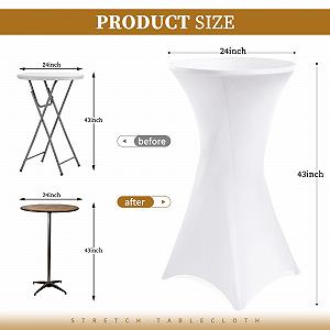 Набір із 3 чохлів для коктейльних столів Showgeous Stretch Bar Table Covers Еластичні Діаметр 60–65 см synthetic.ua - Фото 1