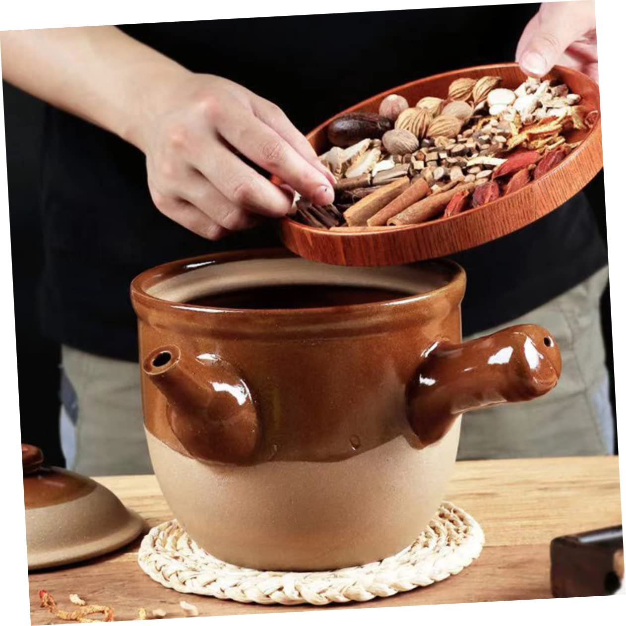 Чайник керамічний для китайської медицини термостійкий з кришкою, фото №6