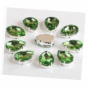 Стрази Крапля COHEALI Скло для шиття, світло-зелений, 50 шт synthetic.ua - Фото 1