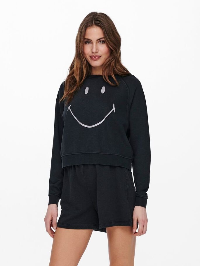 Світшот ONLSMILEY LIFE L/S SWT 15232823-SMILEY ONLY M, фото №1