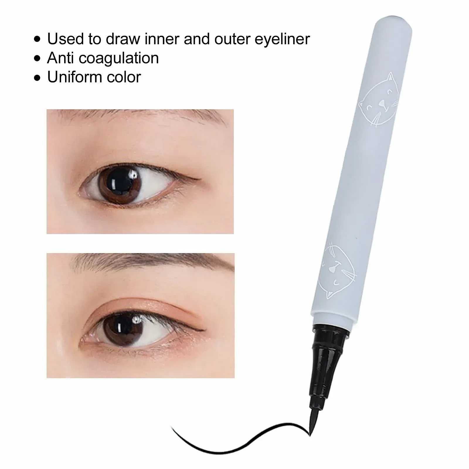 Підводка для вій Unzen водостійка швидковисихаючий для макіяжу Збільшує контур очей Довготривалий, фото №4