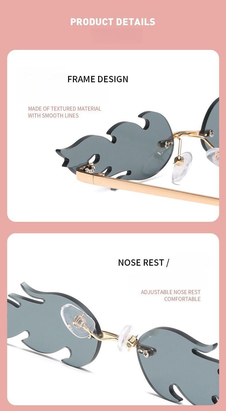 Солнцезащитные очки Без рамки Металл Синий, фото №3