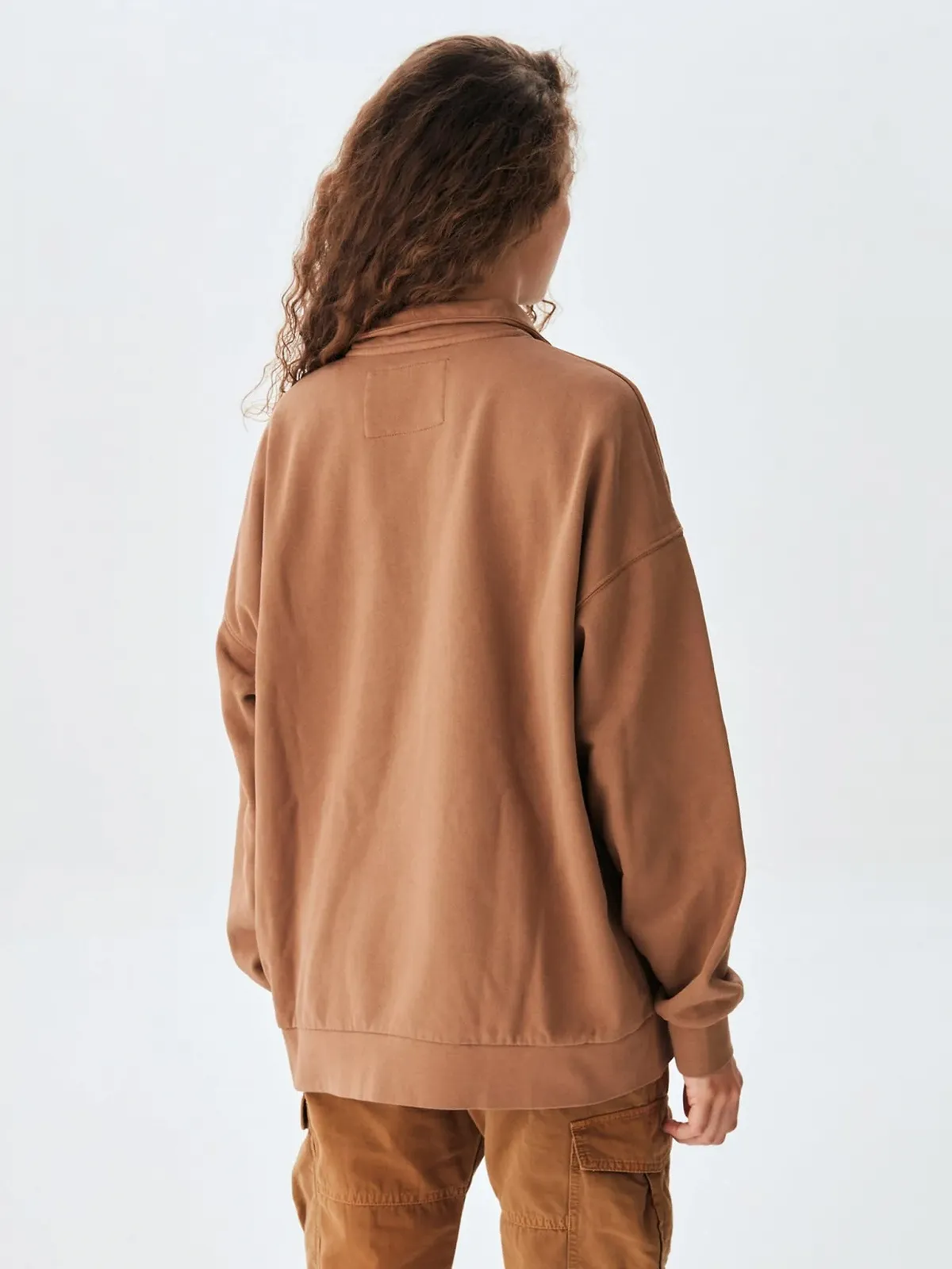 Свитшот LTB Jeans Bonoho Relaxed Хлопок на молнии Коричневый Размер L, фото №4