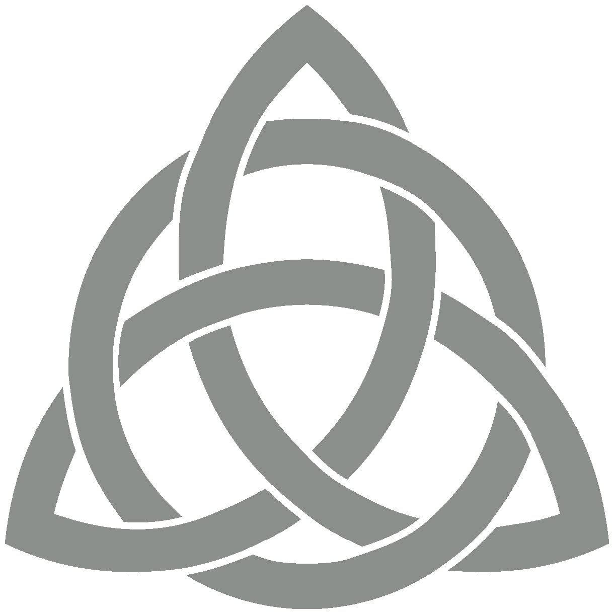 Настінна наклейка Samunshi Celtic Triquetra Knot 90 x 90 см Medium Grey, фото №1