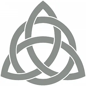 Настінна наклейка Samunshi Celtic Triquetra Knot 90 x 90 см Medium Grey - Фото 1