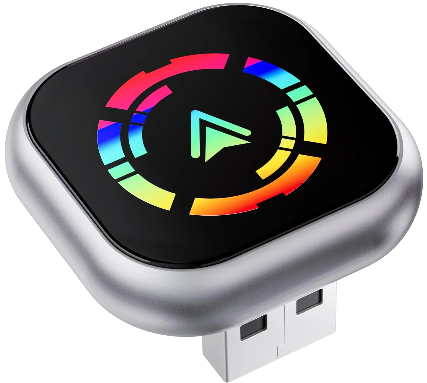 Бездротовий адаптер Carplay 2-в-1 Android Car та Carplay / сумісний з iOS10+ Android11+ та автомобілями з 2016 року / Сріблястий, фото №1 Бездротовий адаптер Carplay 2-в-1 Android Car та Carplay / сумісний з iOS10+ Android11+ та автомобілями з 2016 року / Сріблястий, фото №1