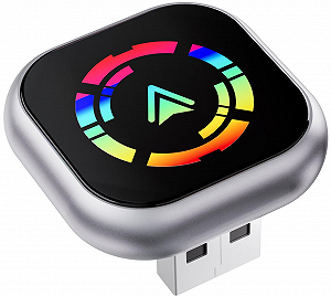 Бездротовий адаптер Carplay 2-в-1 Android Car та Carplay / сумісний з iOS10+ Android11+ та автомобілями з 2016 року / Сріблястий - Фото 1