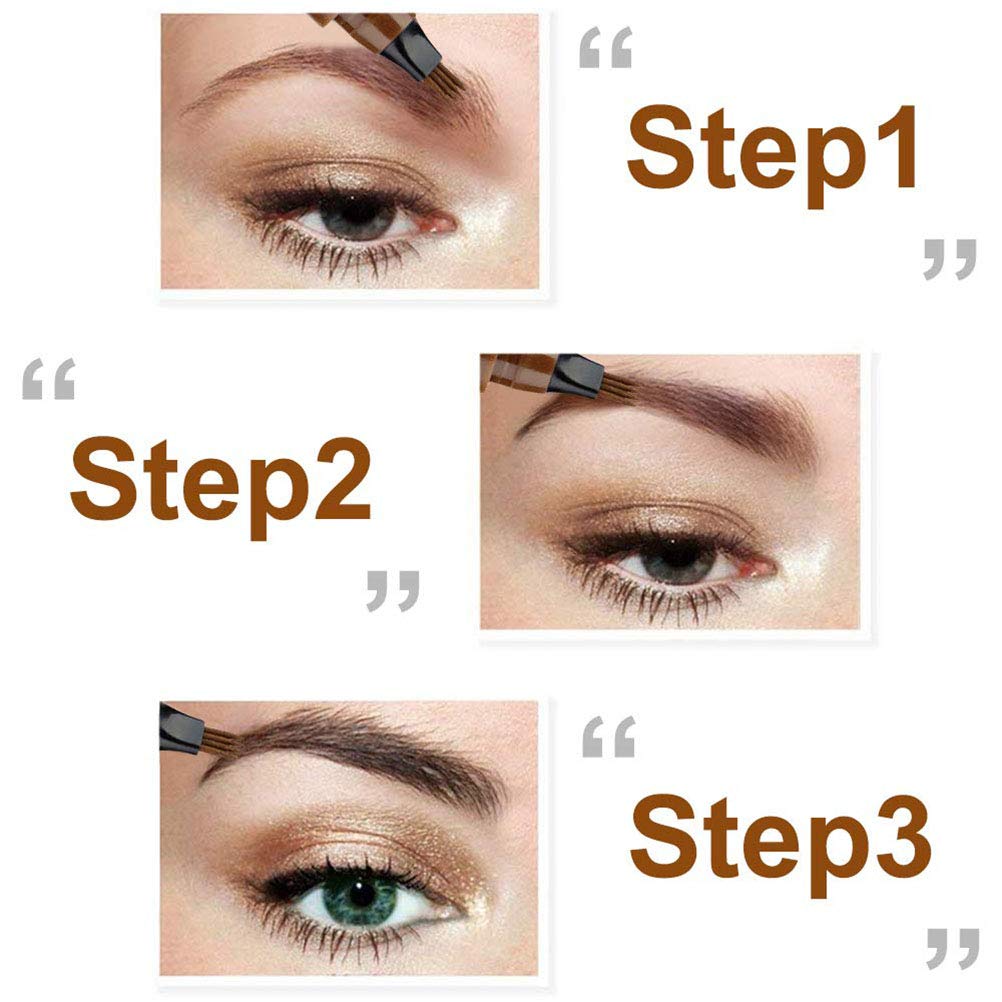 Олівці для брів Microblading 3 шт. 4-вістревий водостійкий довговічний Різнобарвний, фото №5