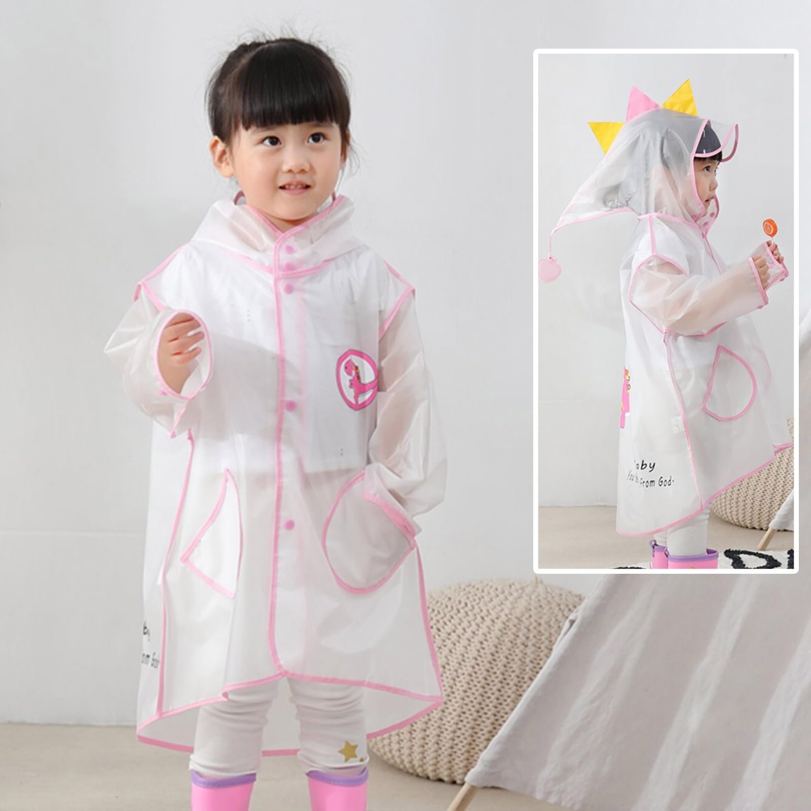 Дощовий Плащ Дитячий Мультяшний Візерунок Водонепроникний, фото №3 Дощовий Плащ Дитячий Мультяшний Візерунок Водонепроникний, фото №3