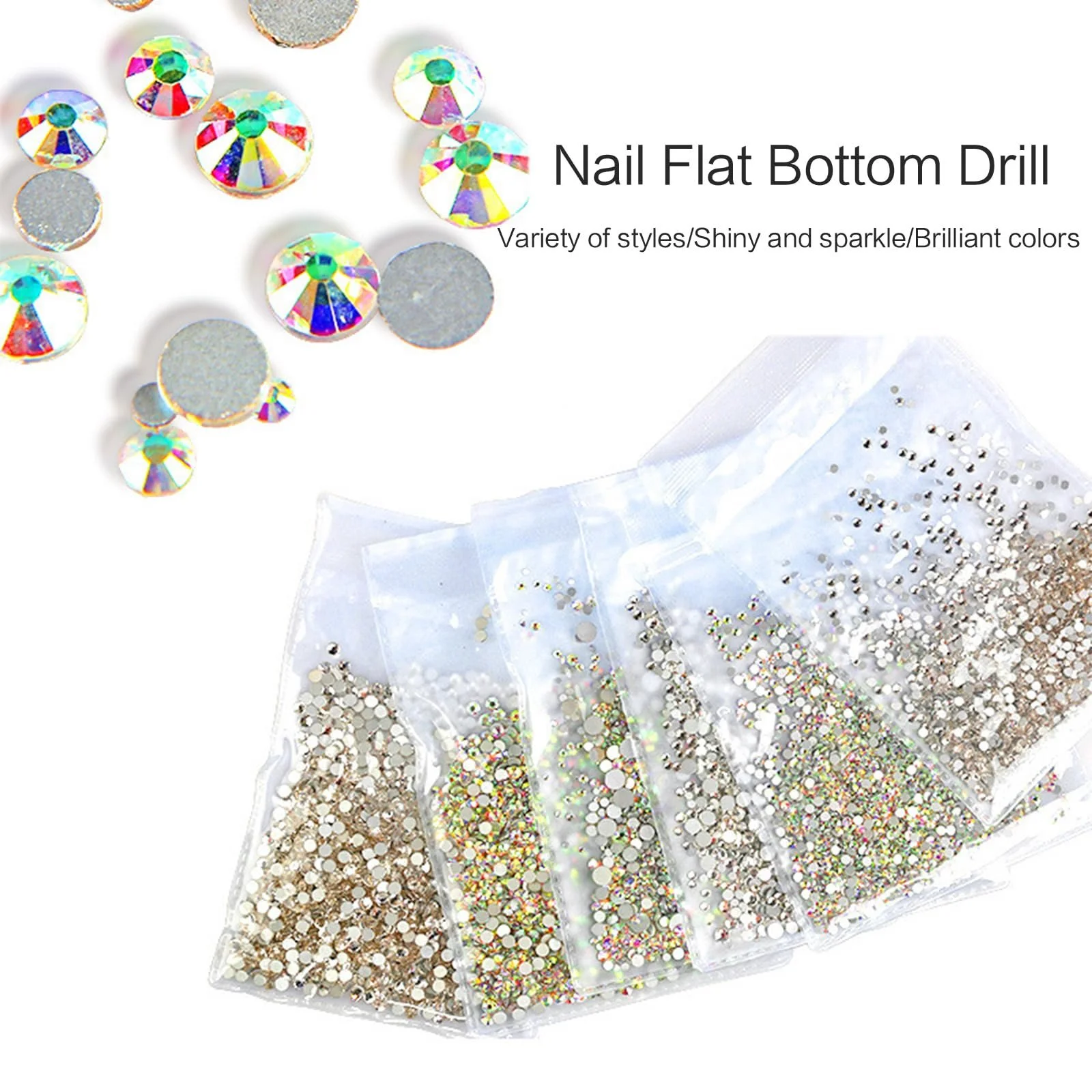 Стрази Кристалічні 1440 шт. Круглі Мікс, фото №3