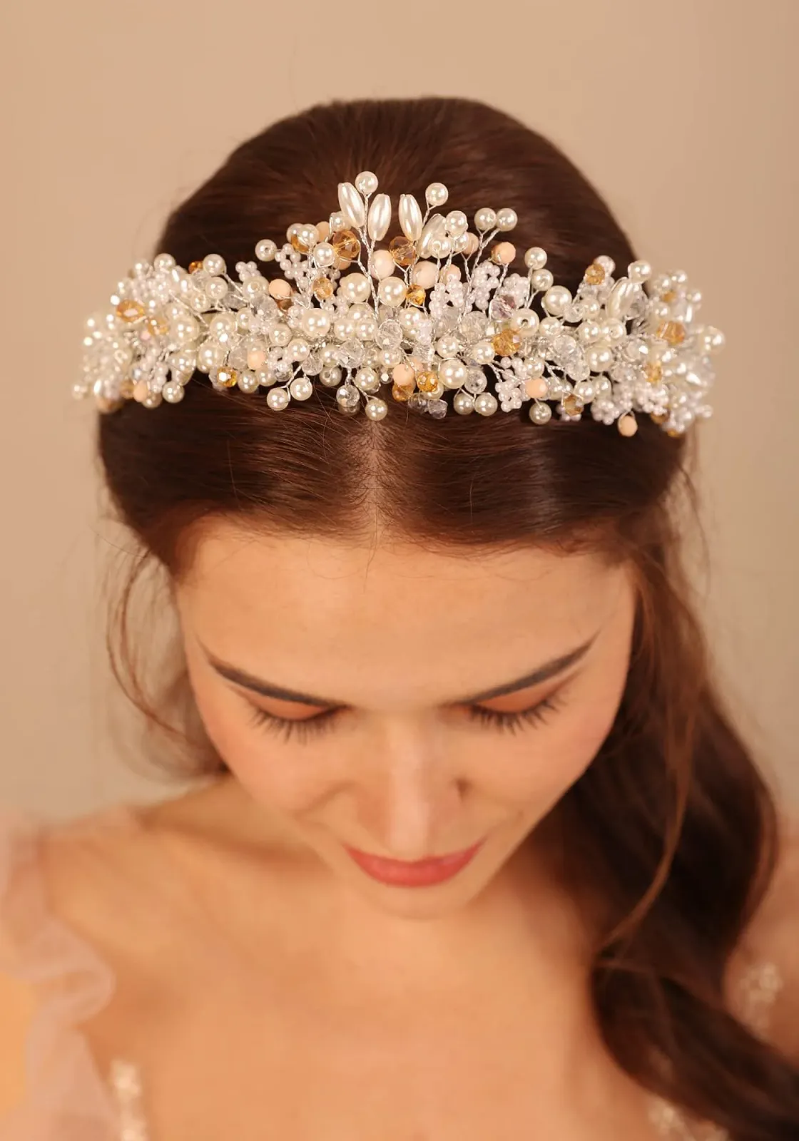 Тіара для волосся срібляста ручної роботи, фото №2