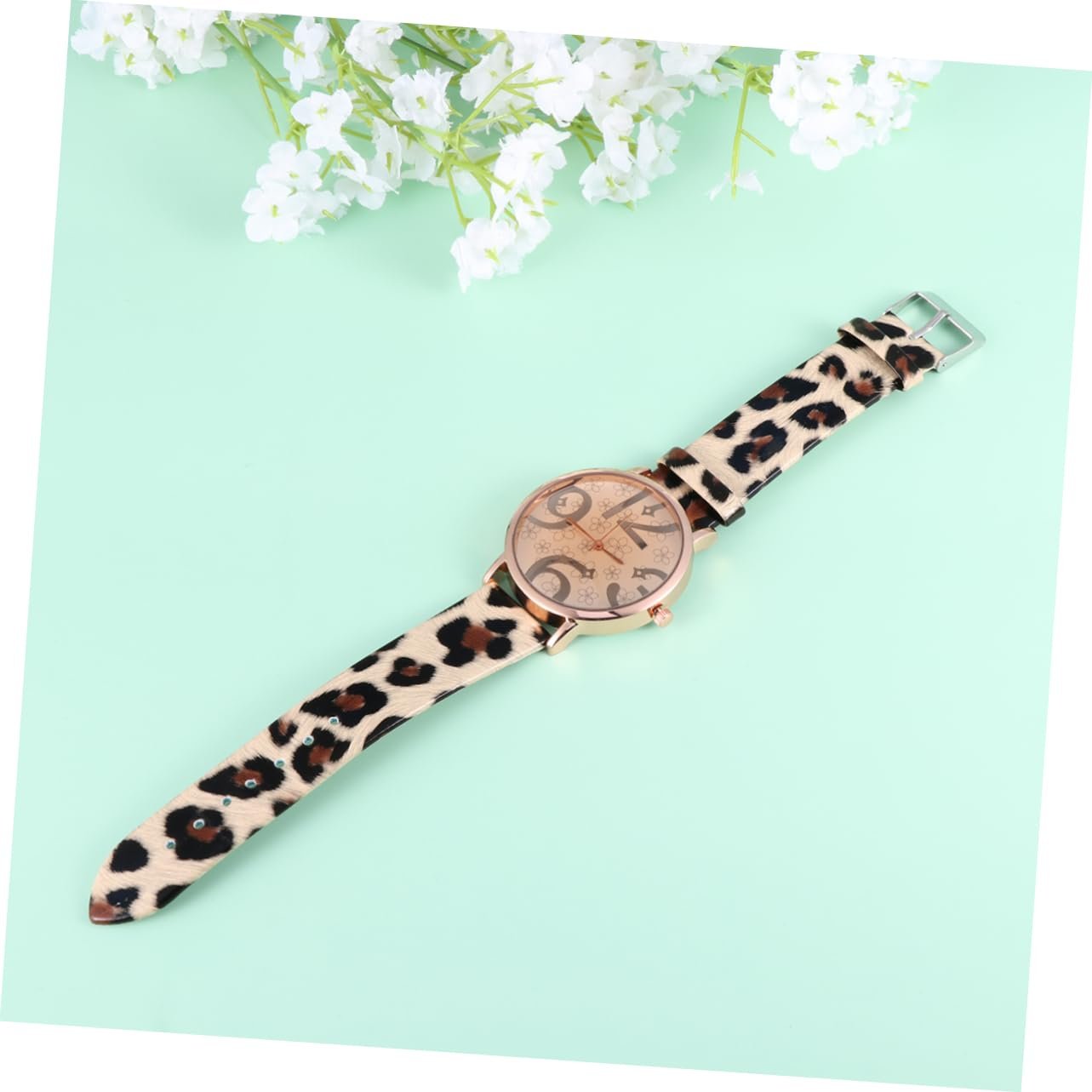 Цифровые часы LIFKOME Женские Часы с PU кожаным ремешком Белый, фото №7