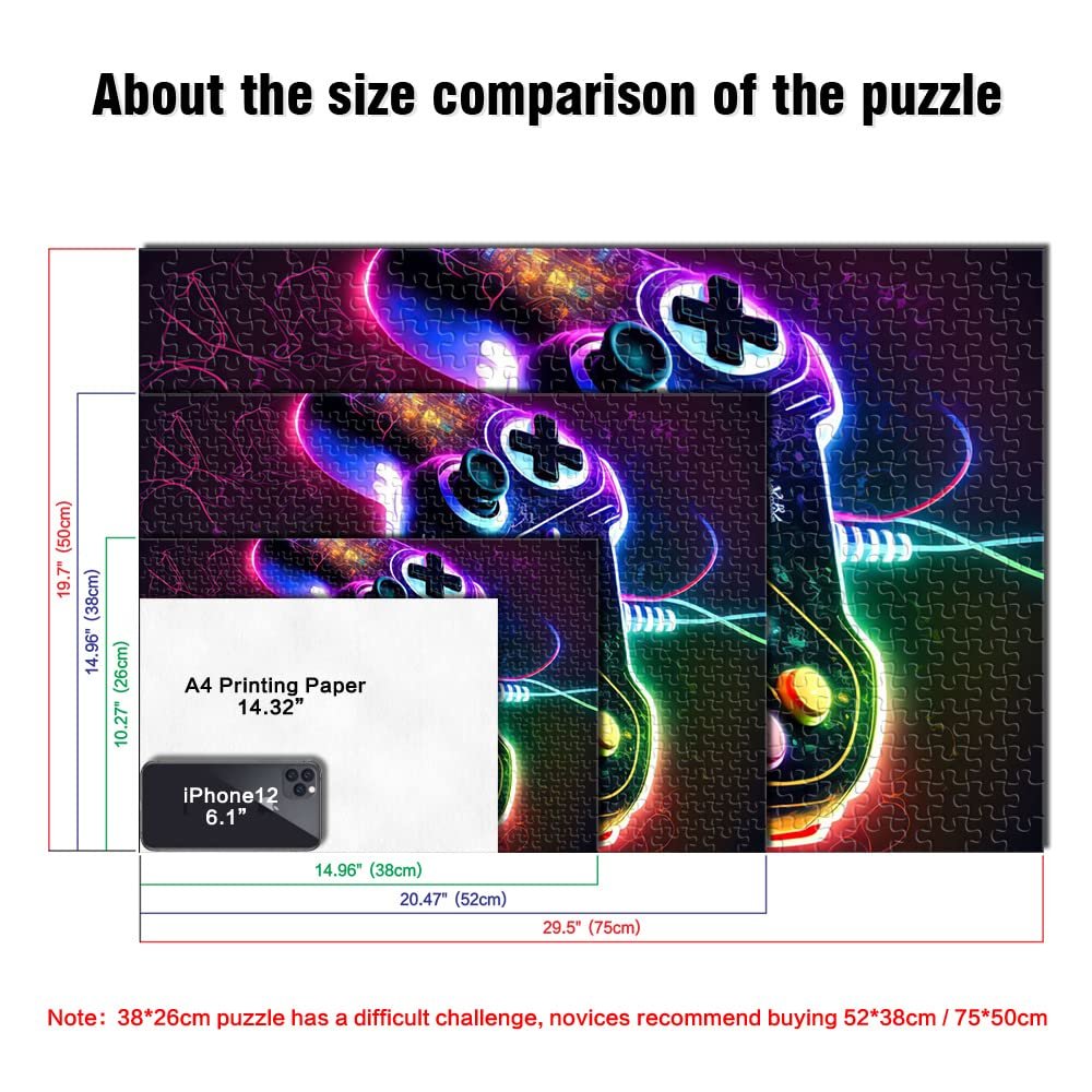 Пазл Gaming Neon 1000 элементов картонный 26 x 38 см для взрослых, фото №3