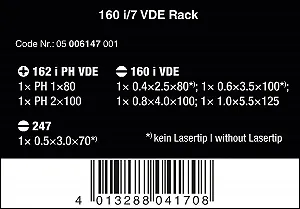 Набір викруток VDE Wera Kraftform 7 предметів 006147 synthetic.ua - Фото 1