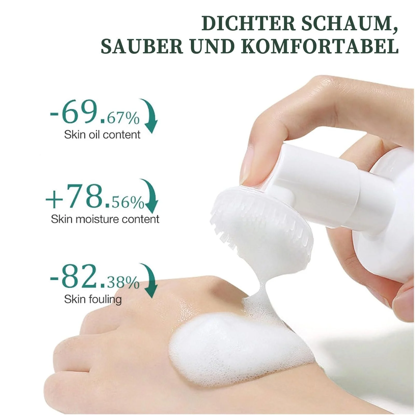 Очищающая пенка для лица Чайное дерево, пенка для умывания с чайным деревом, средство для умывания со щеточкой для лица, средство для удаления черных точек, средство для очищения пор, контроль жирности, успокаивающее, фото №3