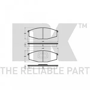 Направляющая тормозного суппорта NK 8936016 передняя ось, задняя ось synthetic.ua - Фото 1