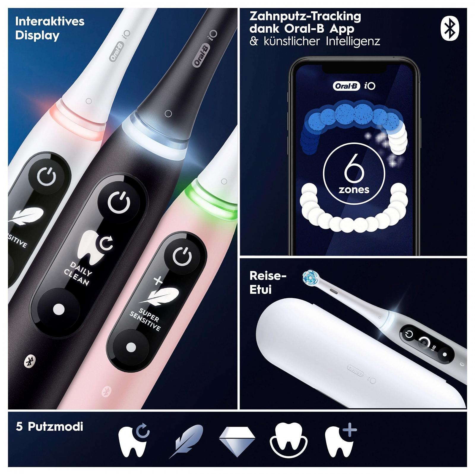 Зубна щітка електрична Oral-B iO Series 6 Plus Sensitive Edition Чорна лава, фото №5