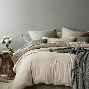 Постельное белье AShanlan 135 x 200 см, 2 предмета, бежевое, Oeko-Tex - Фото 1