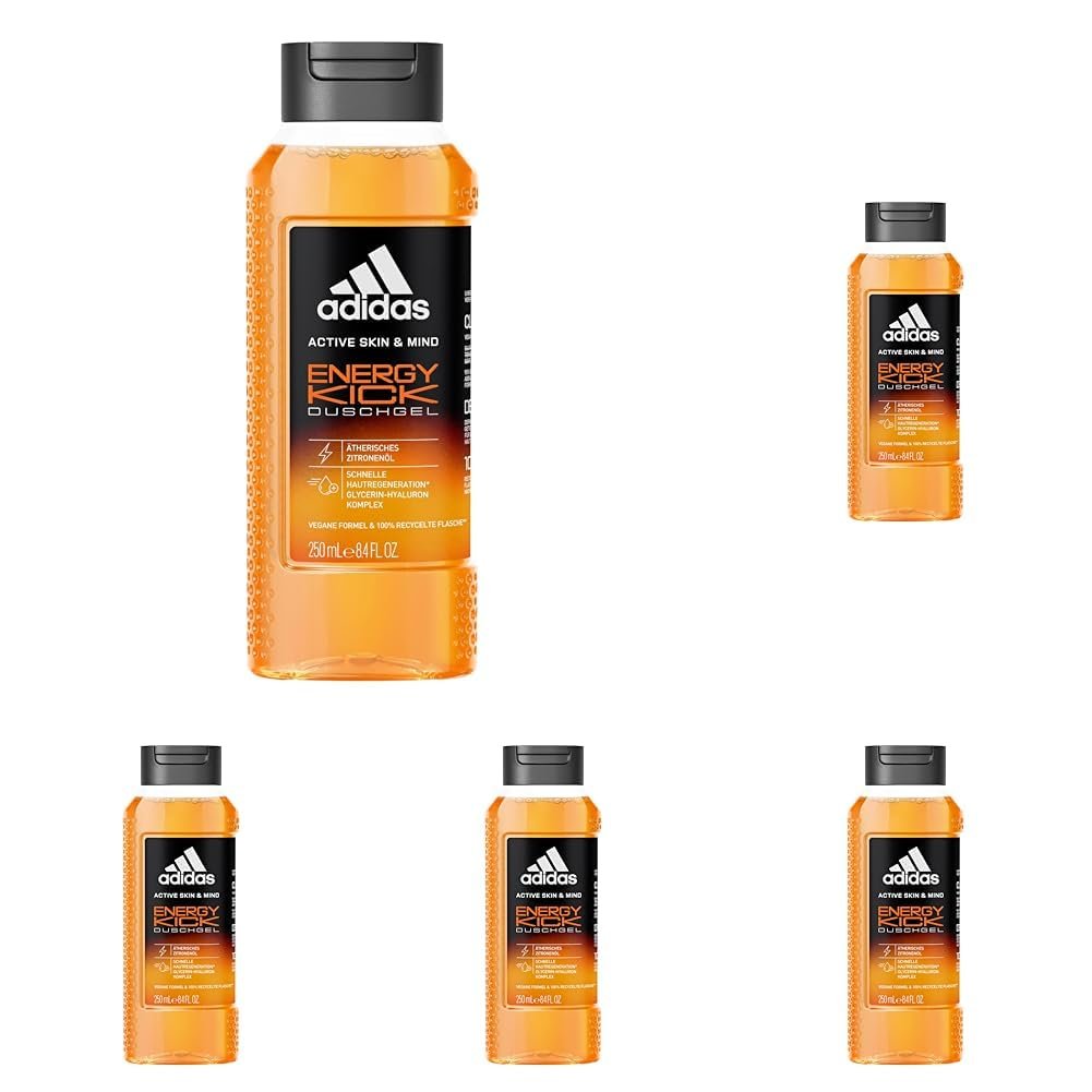Гель для душу adidas Active Skin & Mind Energy Kick підбадьорливий 250 мл, упаковка 5 шт., фото №1