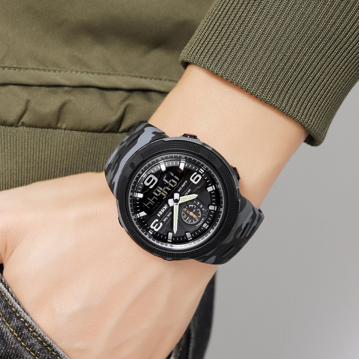 Годинник Skmei 1655CMGYBK Camo Grey-Black, фото №3