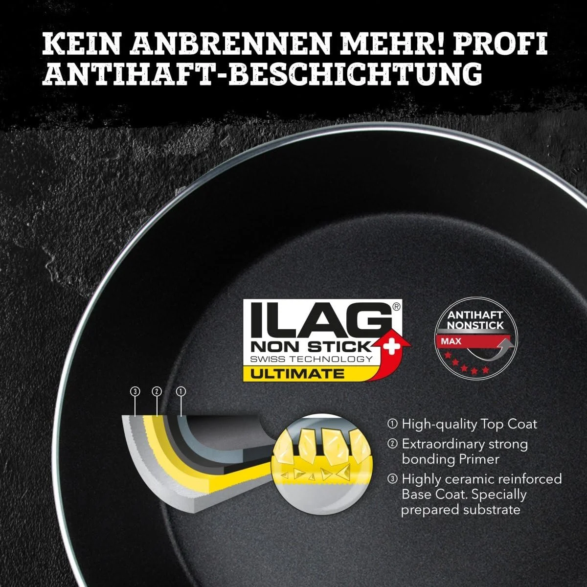 Сковорідка FMprofessional Resist алюмінієва 24 см, фото №6 Сковорідка FMprofessional Resist алюмінієва 24 см, фото №6