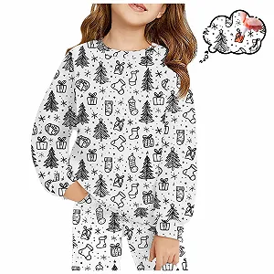 Детская пижама для раскрашивания Белый мультяшный принт synthetic.ua - Фото 1