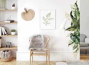 Настінна наклейка Grandora DL838-3 Tropical Leaves 128 x 32 см synthetic.ua - Фото 1