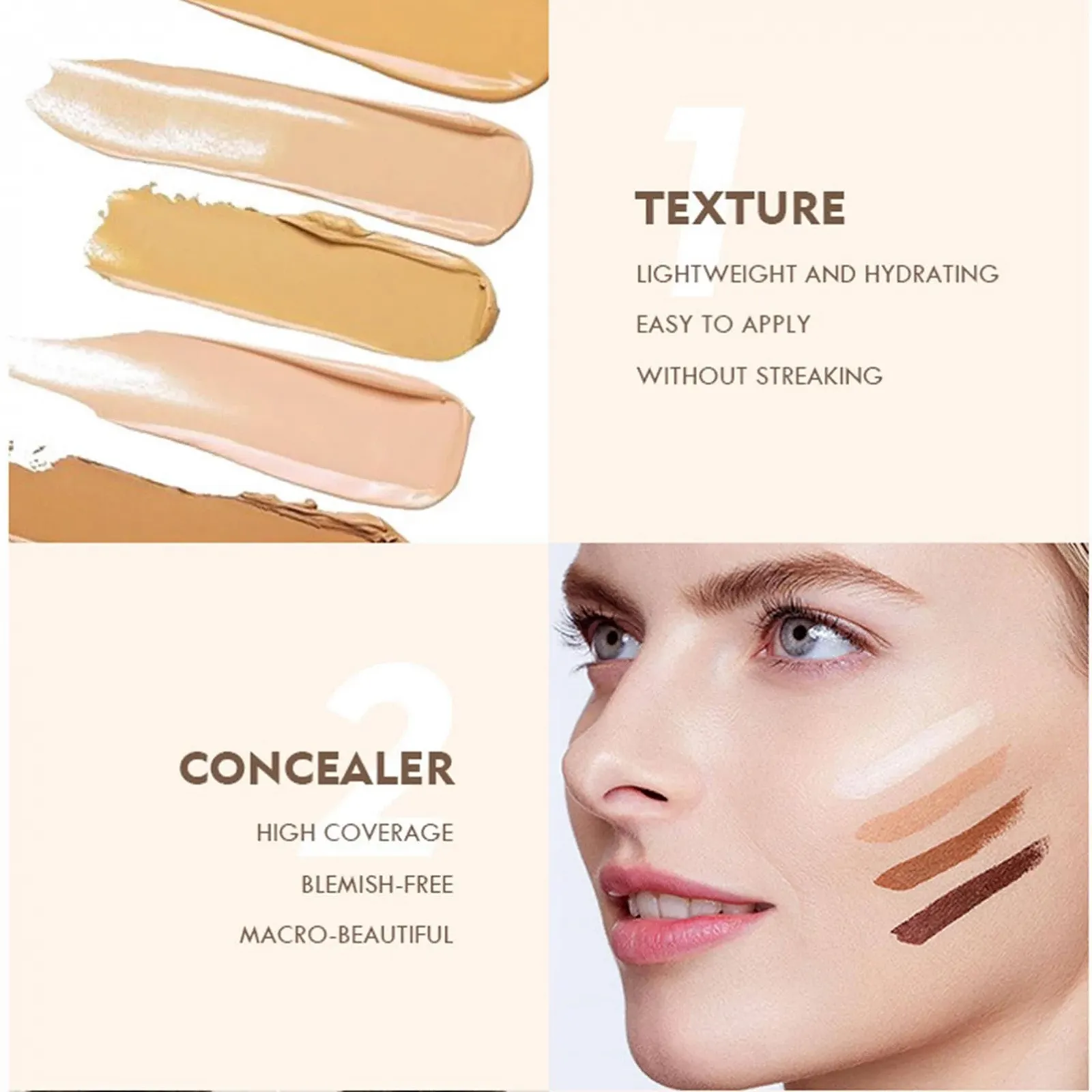 Палетка коректорів Colour Correction Palette 6 кольорів, кремова текстура (01), фото №3