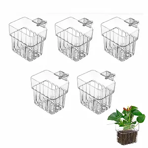 Настінний квітковий горщик Набір з 5 предметів Прозорий ABS-пластик для гідропоніки та акваріума - Фото 1