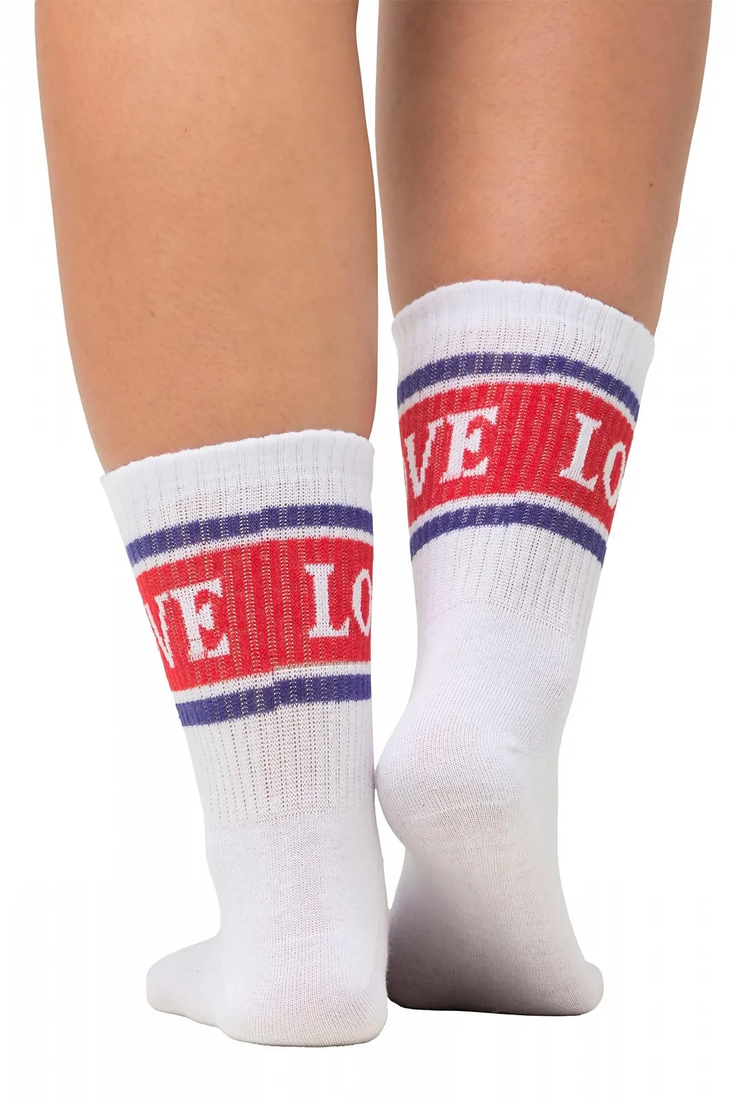 Жіночі шкарпетки Ulla Popken Plus Size Tennis Sock Love Lettering 824046, фото №8