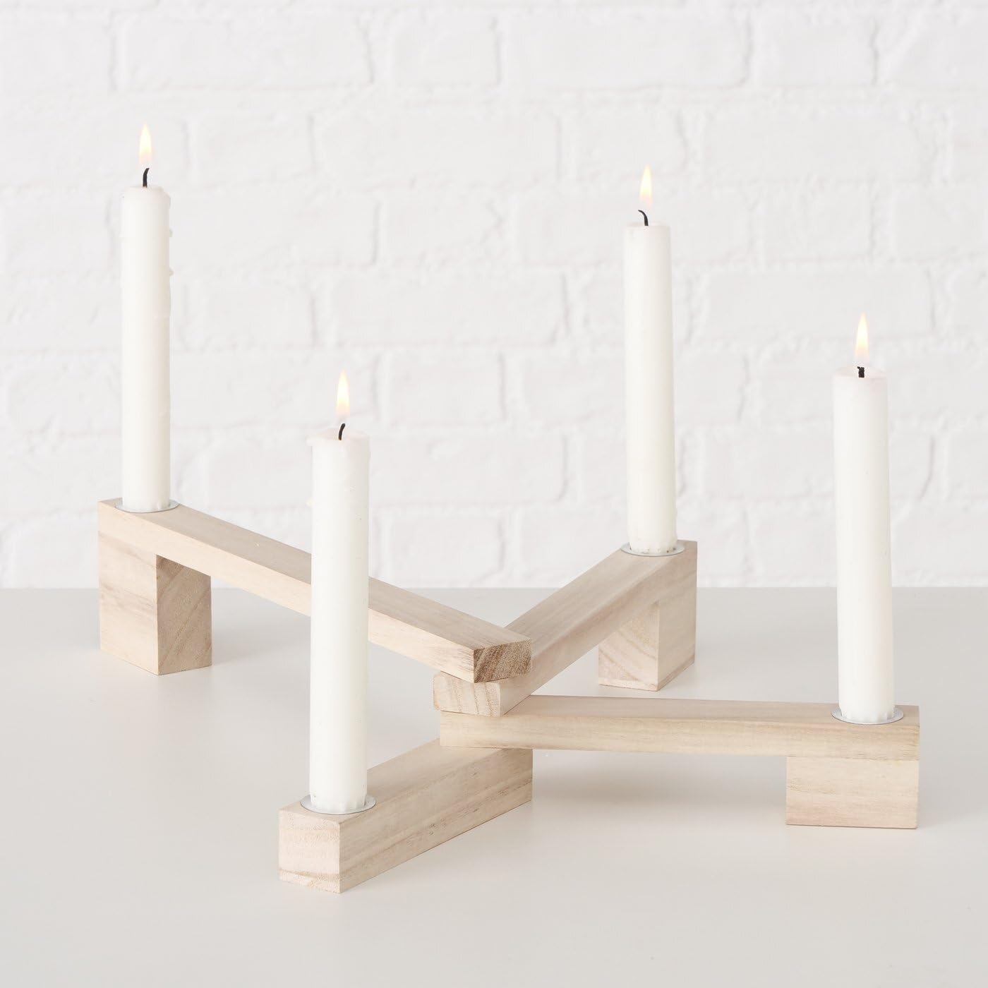 Підсвічник ReWu Ebba Дерев'яний Підсвічник для Вузьких Свічок Регульований Різдвяний Природний 4 Підставки, фото №5 Підсвічник ReWu Ebba Дерев'яний Підсвічник для Вузьких Свічок Регульований Різдвяний Природний 4 Підставки, фото №5