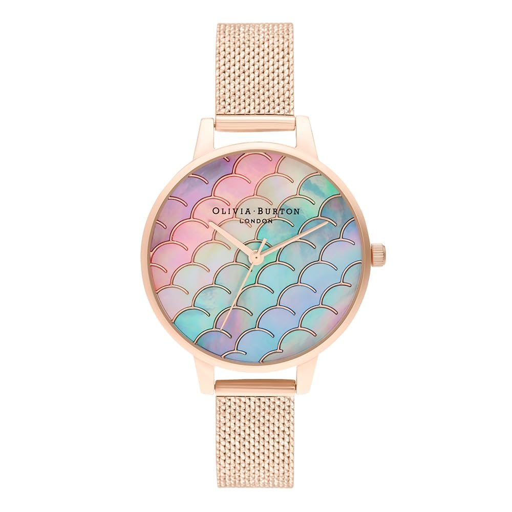 Жіночий аналоговий кварцовий годинник Olivia Burton Under The Sea Collection OB16US45, рожеве золото, перламутр, браслет, фото №1