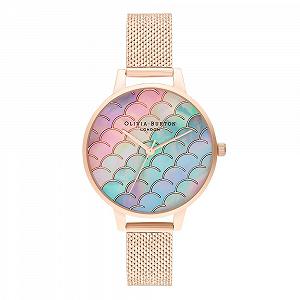 Жіночий аналоговий кварцовий годинник Olivia Burton Under The Sea Collection OB16US45, рожеве золото, перламутр, браслет - Фото 1