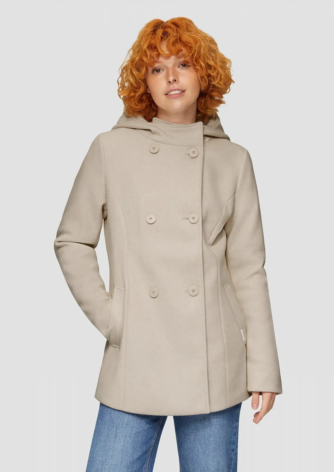 Куртка с капюшоном QS Шерстяной вид, фото №3 Куртка с капюшоном QS Шерстяной вид, фото №3