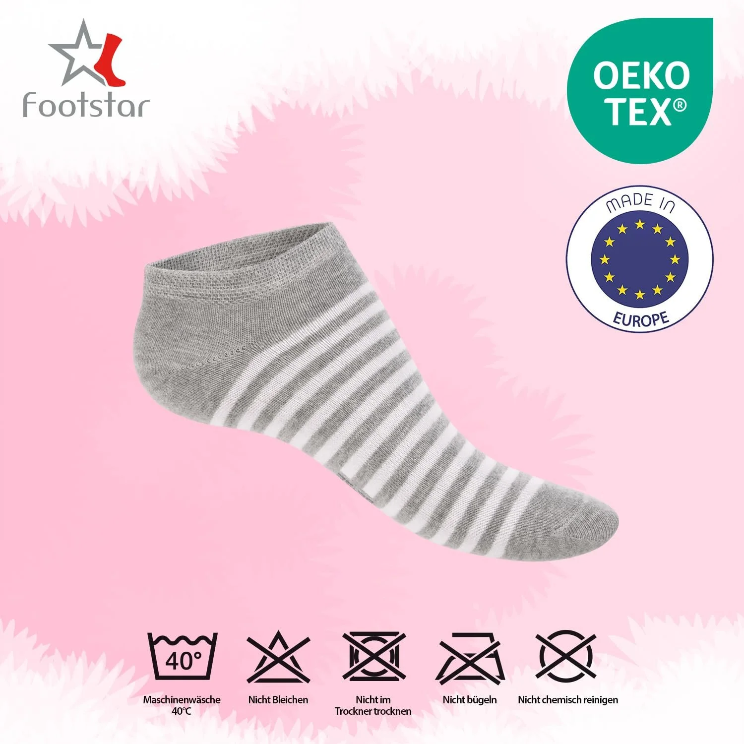 Шкарпетки Footstar 8 пар Мотив Короткі милі кольорові шкарпетки з візерунками зірки смужки крапки, фото №3