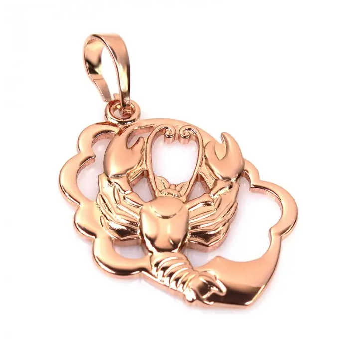 Позолочений кулон Рак-знак зодіаку, фото №1