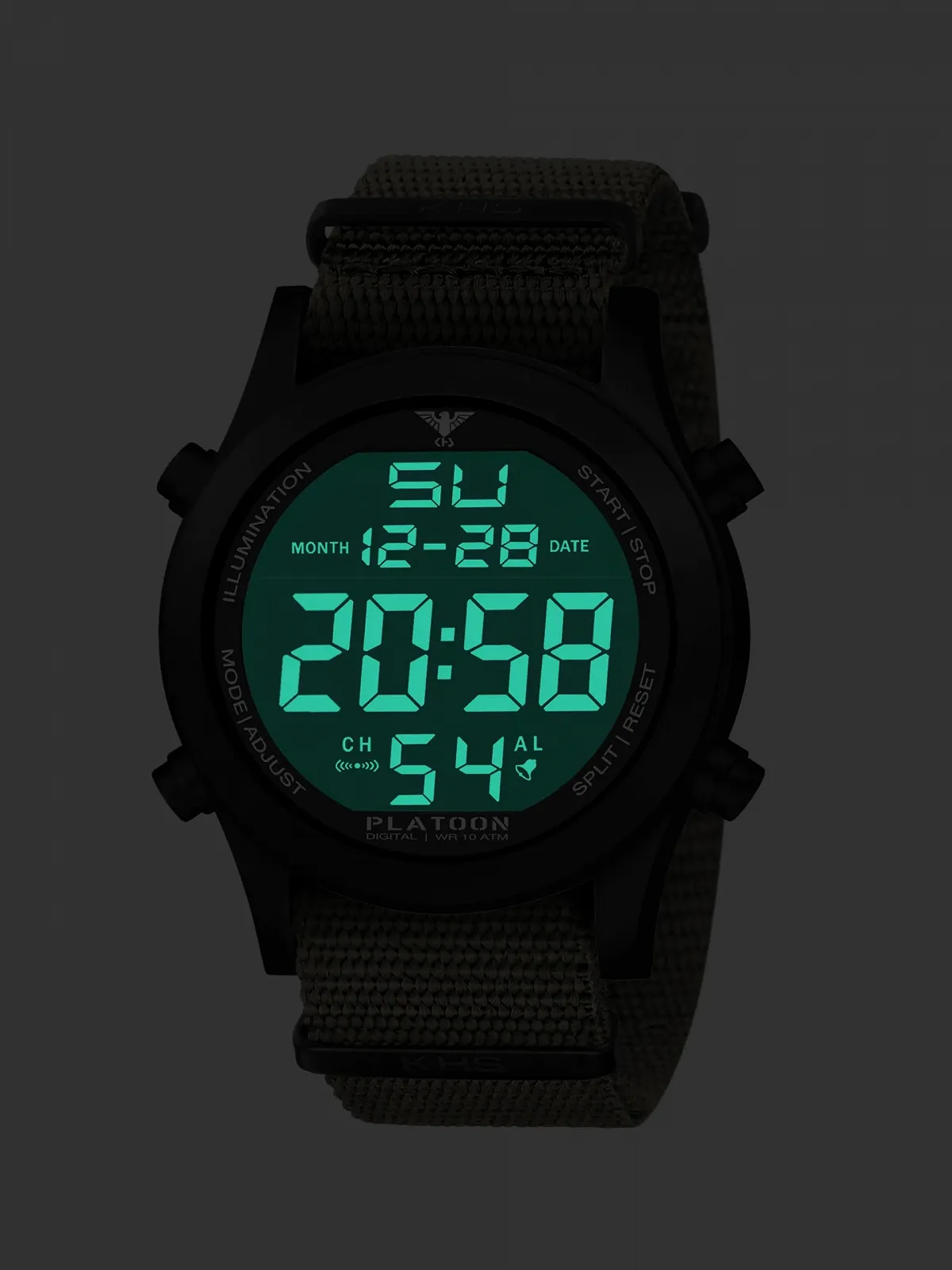 Цифровые часы KHS Platoon PLABSD.NSGO Olive Green/Black, фото №5