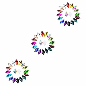 Кришталеві намистини ромбовидної форми, 84 шт, для прикрас, весільних суконь, сумок, різних кольорів, високоякісні - Фото 1