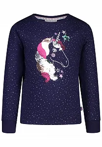 Футболка SALT AND PEPPER для девочек с двухсторонними блестками, рисунок - Единорог - Фото 1