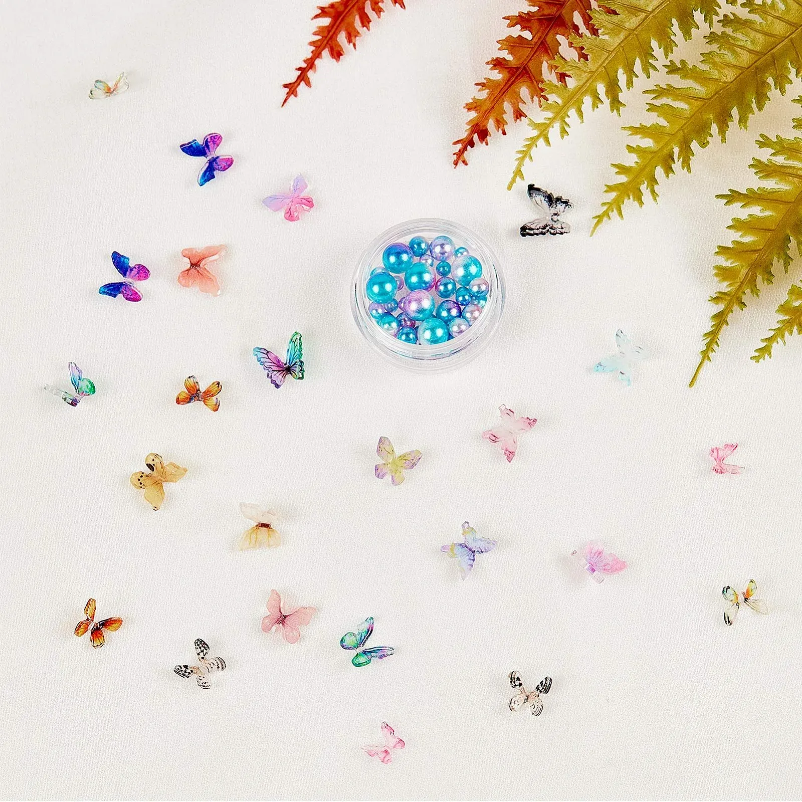 3D Украшение для ногтей NICENEEDED 2 коробки Бабочка Аксессуары для ногтей Волшебные драгоценные камни 1 упаковка кристаллов из страз для ногтей Круглые бусины, фото №4