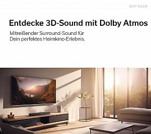 Саундбар Denon DHT-S218 2.1 с Dolby Atmos, интегрированным сабвуфером, Bluetooth® Low Energy (LE) Audio, 4K UHD и HDMI ARC, черный цена на synthetic.ua - Фото 1 Саундбар Denon DHT-S218 2.1 с Dolby Atmos, интегрированным сабвуфером, Bluetooth® Low Energy (LE) Audio, 4K UHD и HDMI ARC, черный synthetic.ua - Фото 1