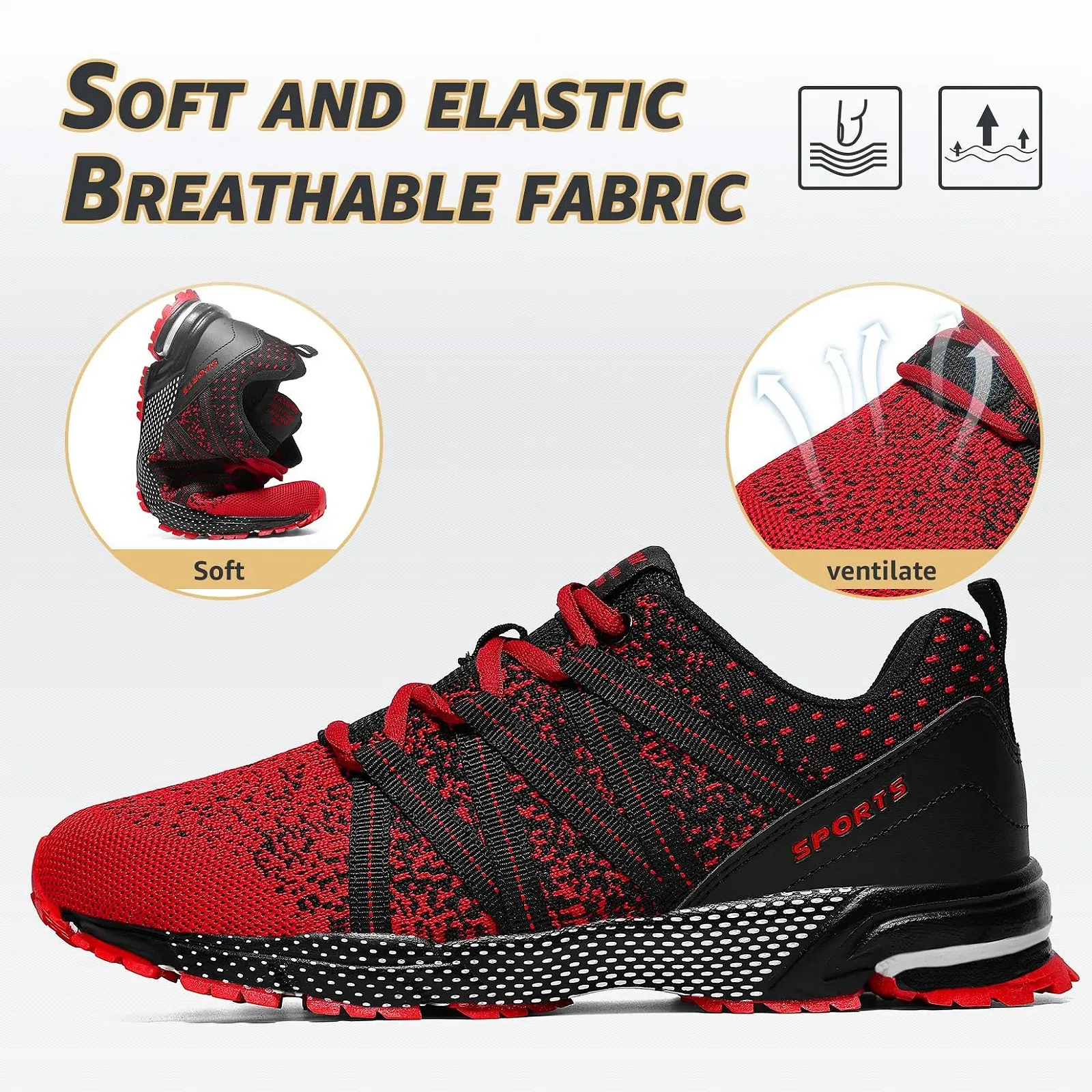 Кросівки ASHION Спортивні Чоловічі Легкі Дихаючі, фото №2