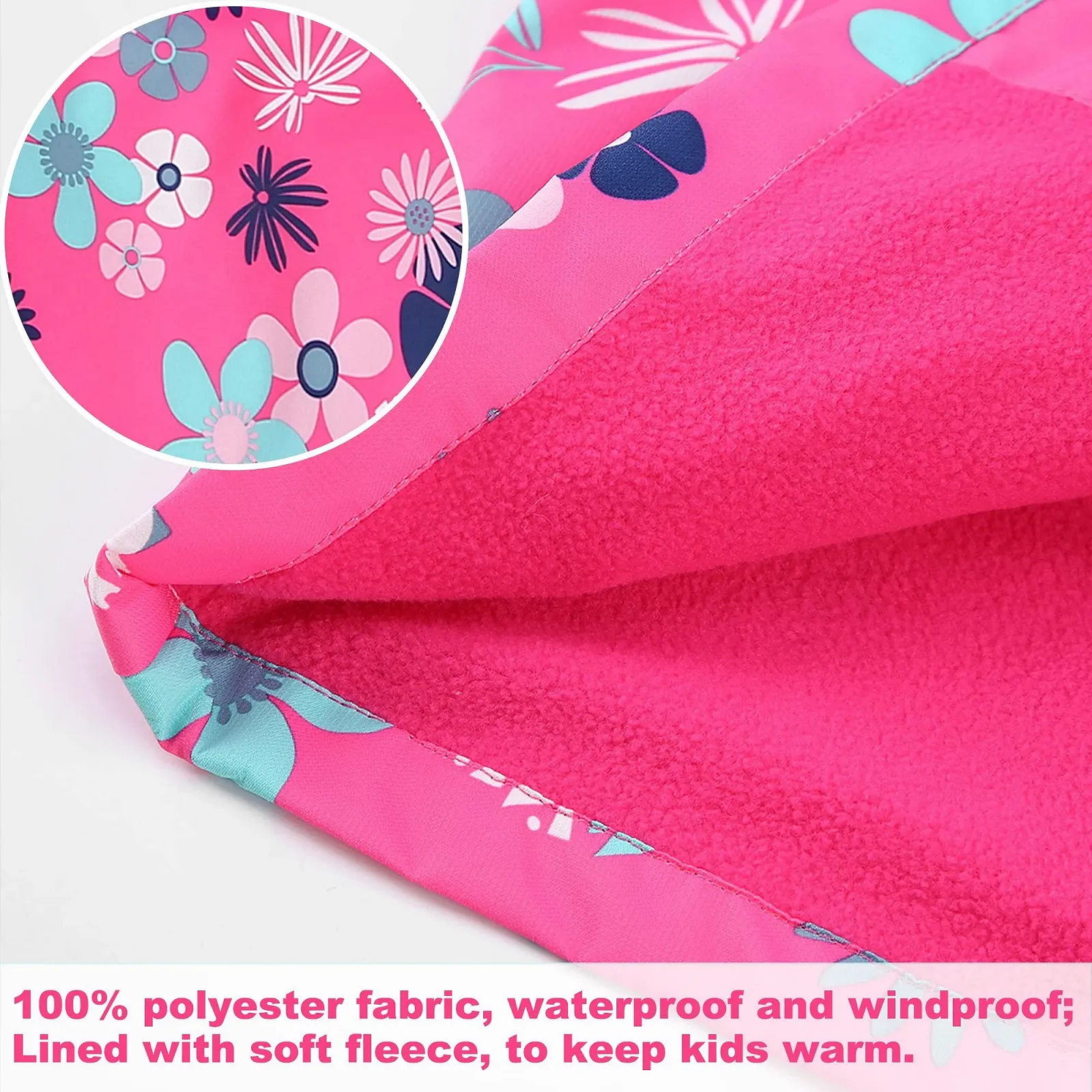 Дощовик Fewlby для дівчаток, дитяча водонепроникна куртка для активного відпочинку, фото №7