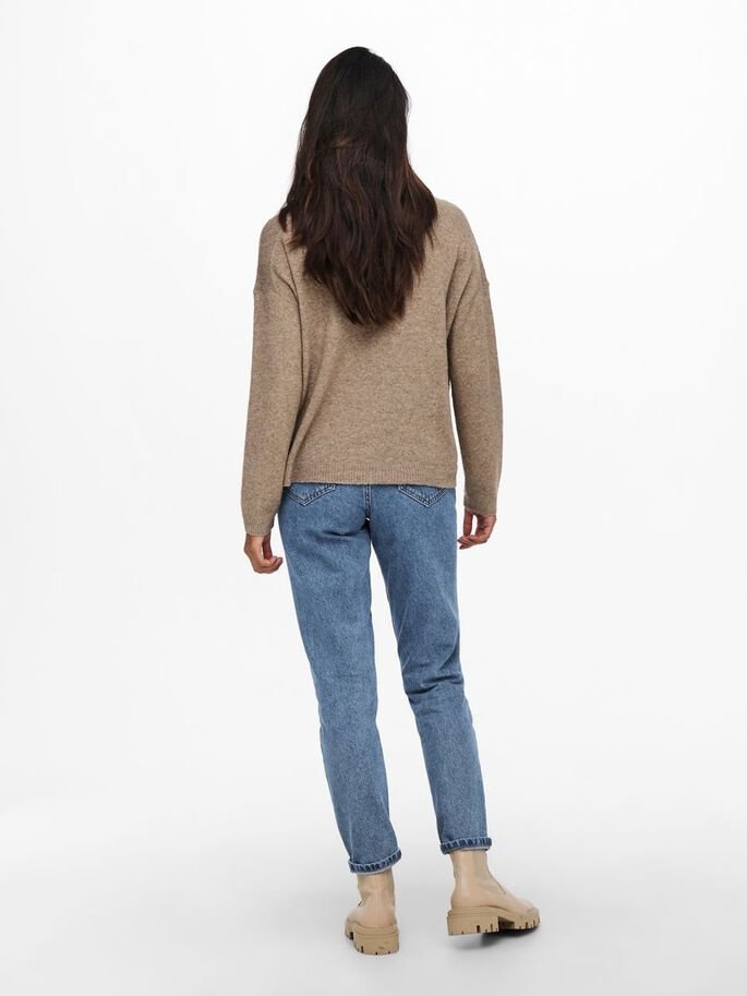 Пуловер ONLFIE LIFE L/S PULLOVER CC KNT 15232538-Camel ONLY S, фото №2